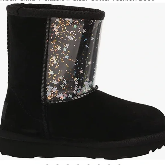 UGG CLASSIC II CLEAR GLITTER BOOTS (Big Girls)